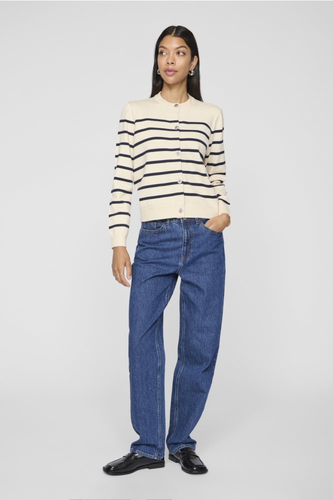 VIKELLY JAF HW STRAIGHT JEANS-NOOS 14084730 Medium Blue Denim/WASH MDB 244